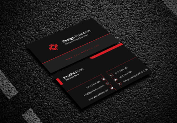 24+ Black Business Card Templates - Pages, AI, Word, PSD | Free