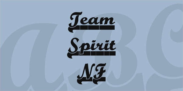 team spirit nf font