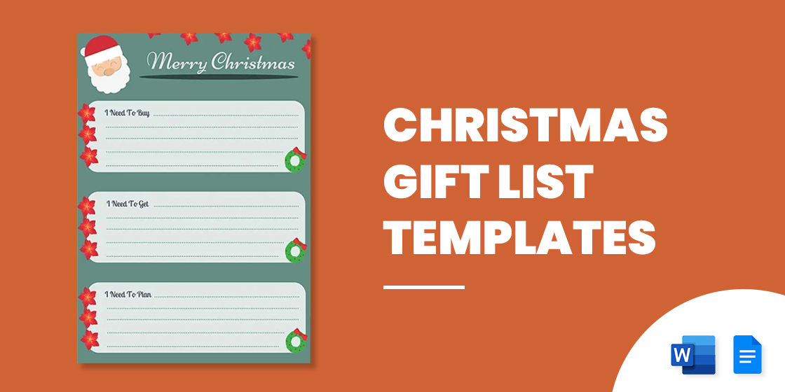 24+ Christmas Gift List Templates