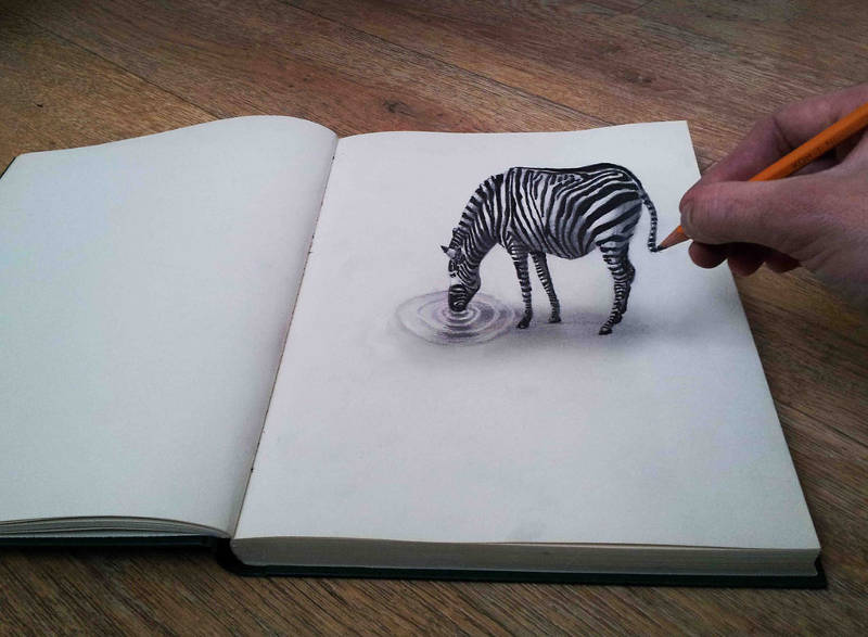 cool illusions to draw on paper