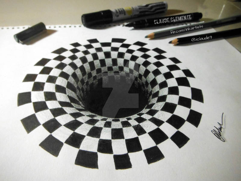 19+ Examples of Optical Illusion Drawings