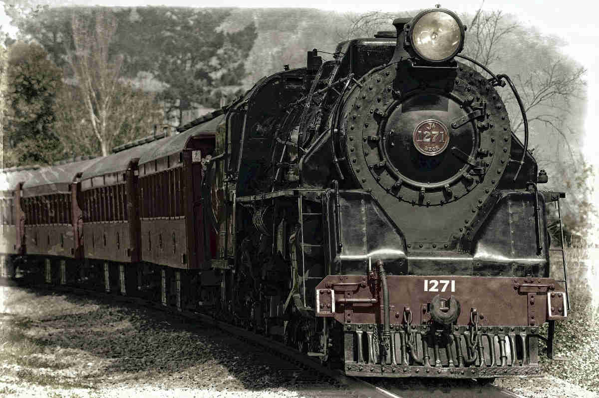 steam locomotive vintage train