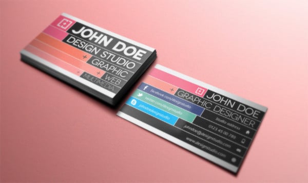 free business cards with stripes