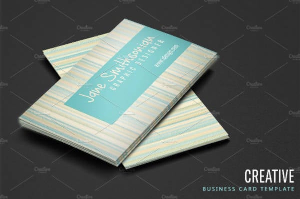 creative business cards with stripes