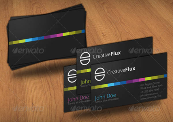 colorful stripes business card