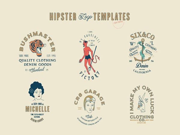 hipster logo templates