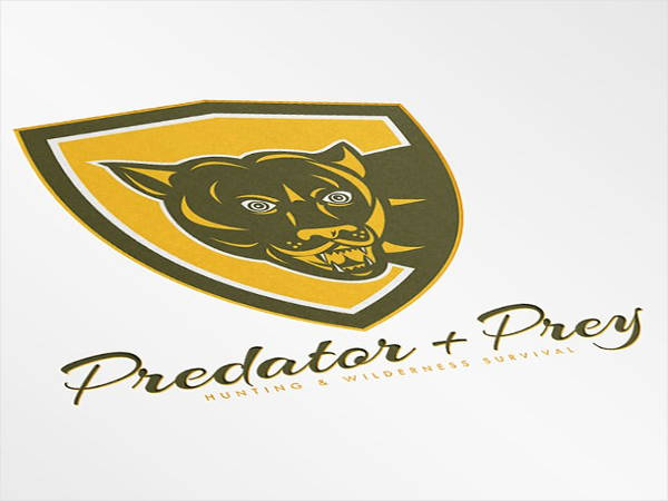 predator and prey hunting logo