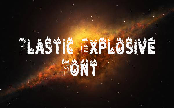 plastic explosive font