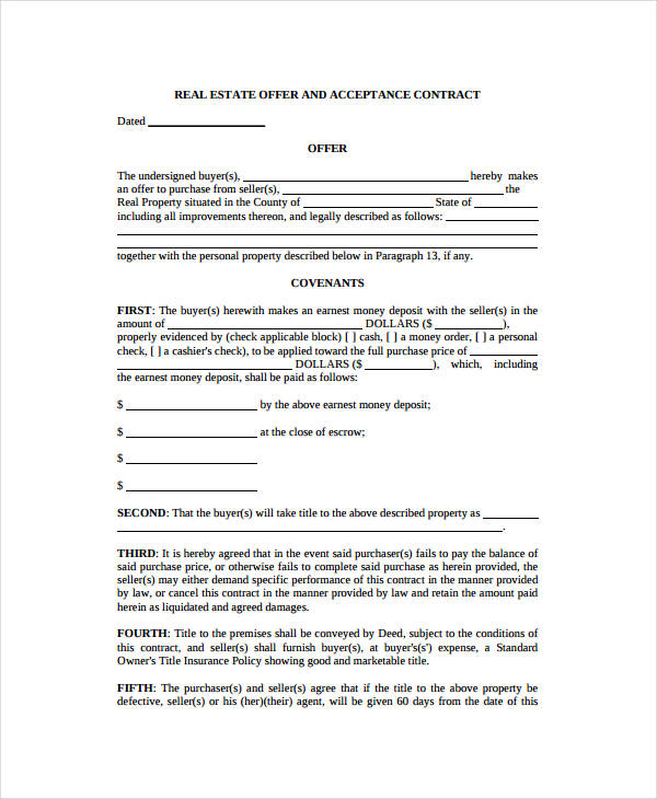 Sample Commercial Real Estate Purchase Agreement