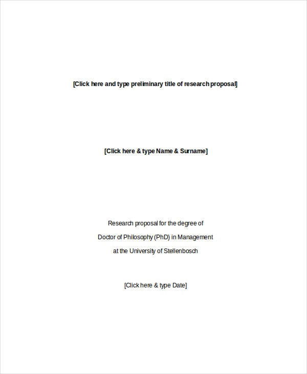 phd initial research proposal template