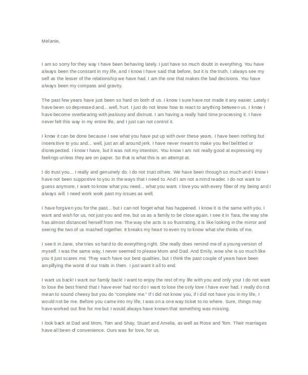 To family apology letter personal 21 Apology