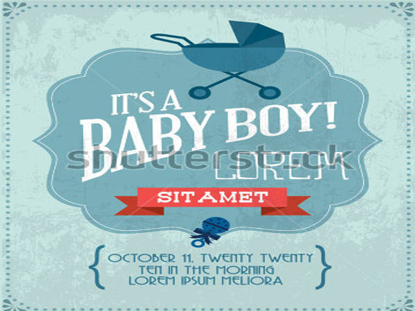 baby boy baby shower invitation