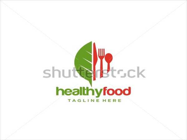 healthy food logo template