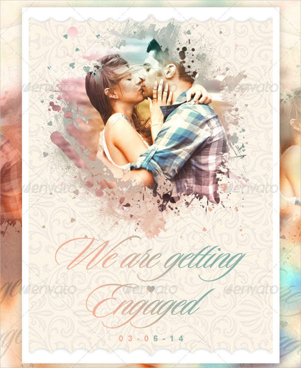 creative engagement wedding card