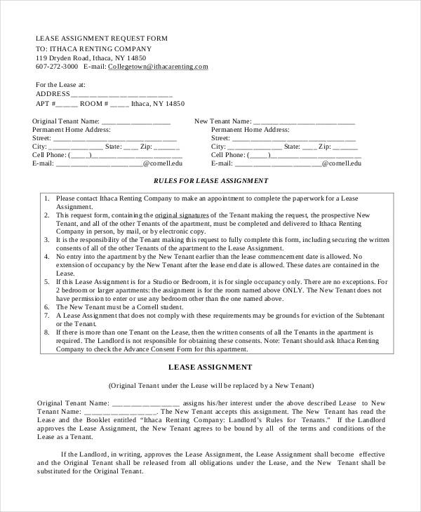 lease assignment pdf