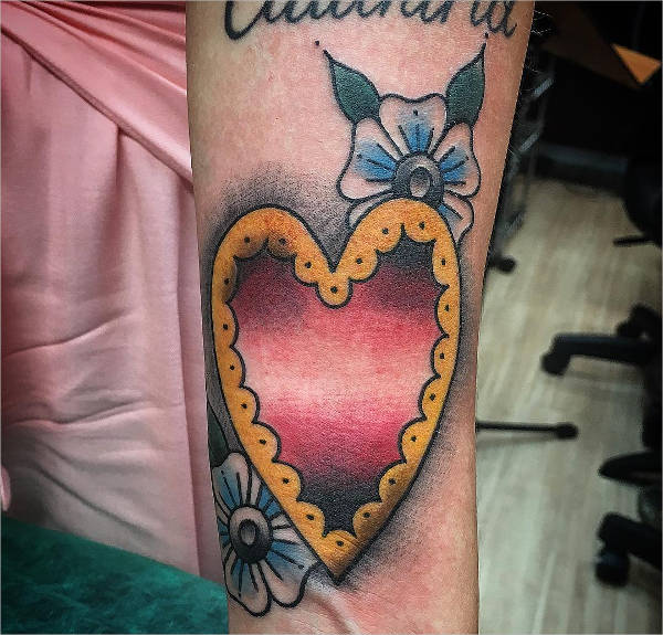 love heart tattoo design