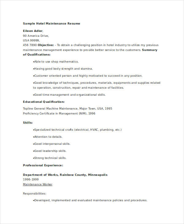 maintenance-resume-9-free-word-pdf-documents-download