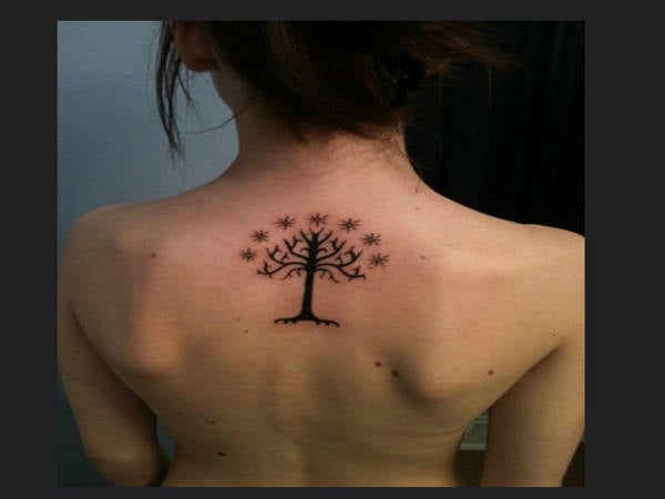 Acacia tree tattoo on the upper back/back of the... - Official Tumblr page  for Tattoofilter for Men and Women