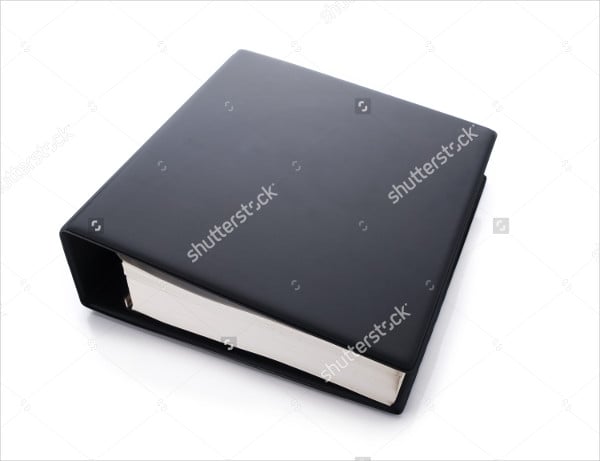 thick black binder cover template