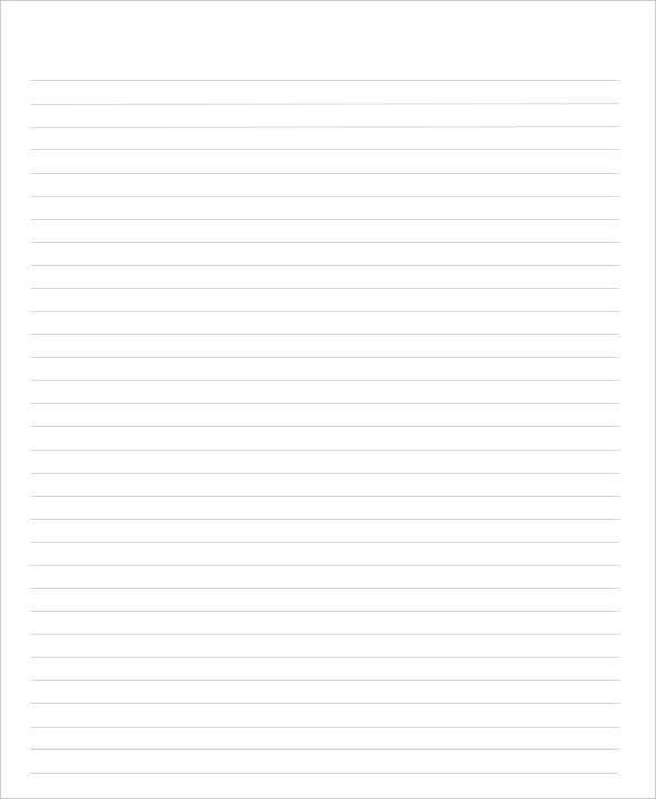 college ruled printable notebook paper