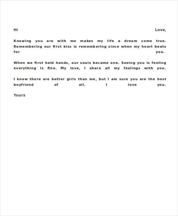 short love letter to boyfriend