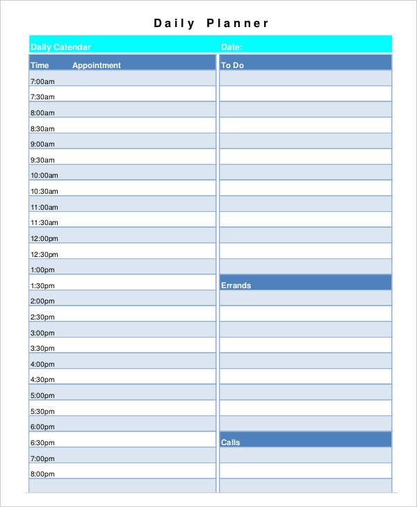 8+ Blank Printable Calendar Templates Free & Premium