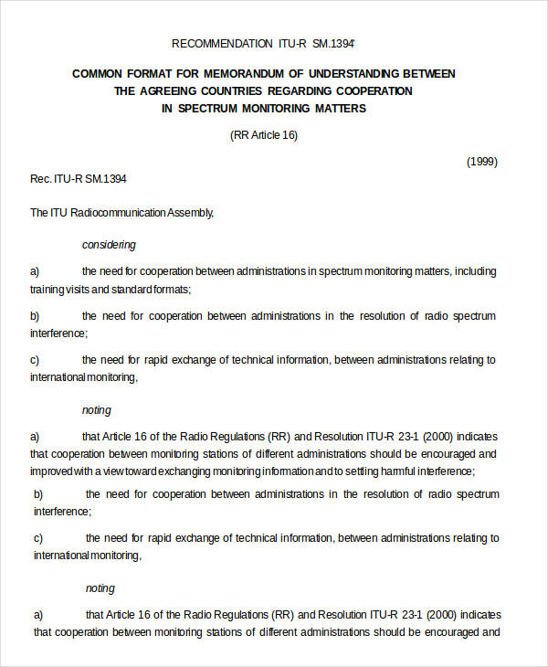 Memorandum Format - 7+ Free Word, PDF Documents Download | Free ...