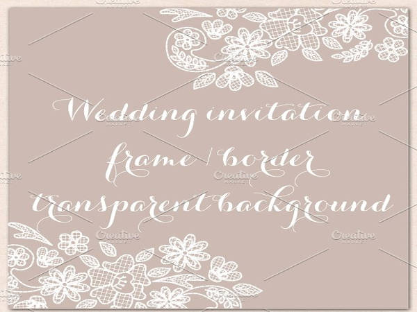 wedding invitation with lace border