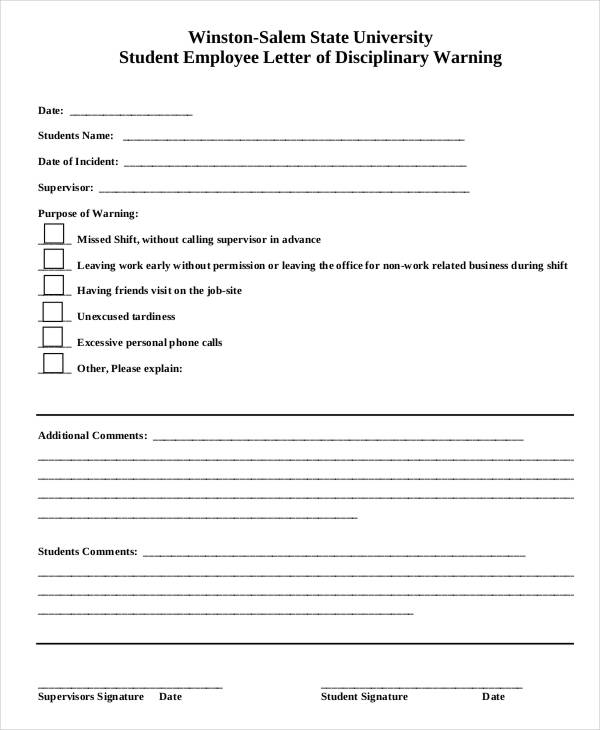 Employee Write Up Form 6 Free Word Pdf Documents Download Free Premium Templates