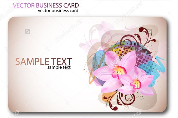 modern floral business card
