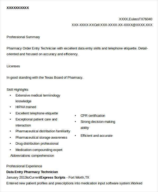 5+ Data Entry Resume Templates - PDF, DOC