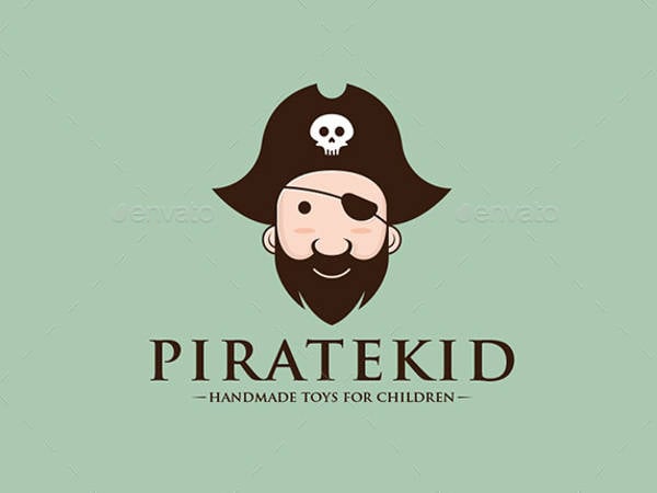 pirate kid logo template