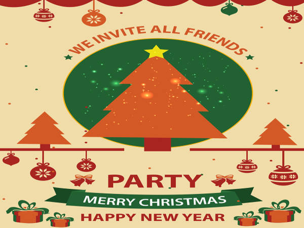 free printable christmas party invitation