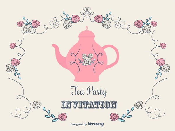 free tea party invitation card