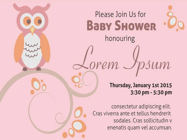 baby shower invitation card template