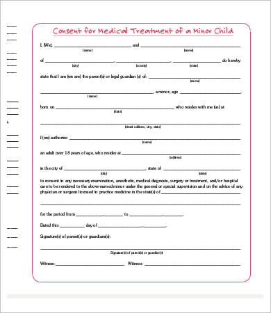 child medical consent form