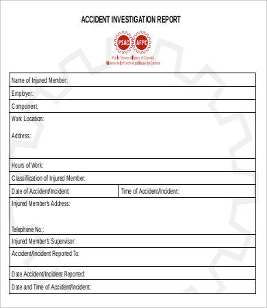 25+ Accident Report Forms - Free PDF, Apple Pages, Google Docs Format