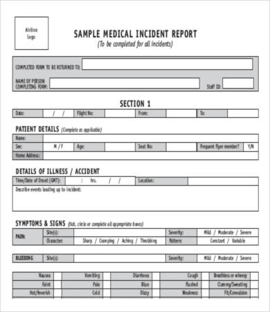 Medical Incident Report Form