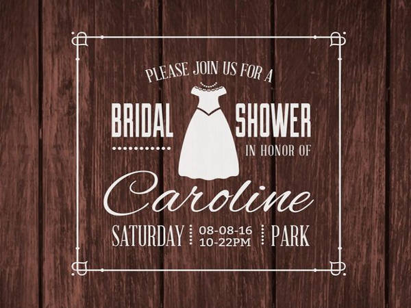 free bridal shower vector invitation