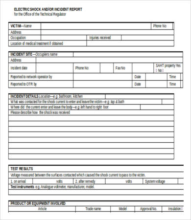 19+ Incident Report Forms - Word, PDF, Pages