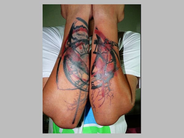 abstract male tattoo