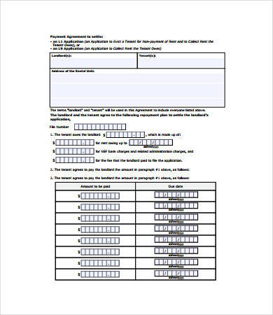 contract payment agreement template