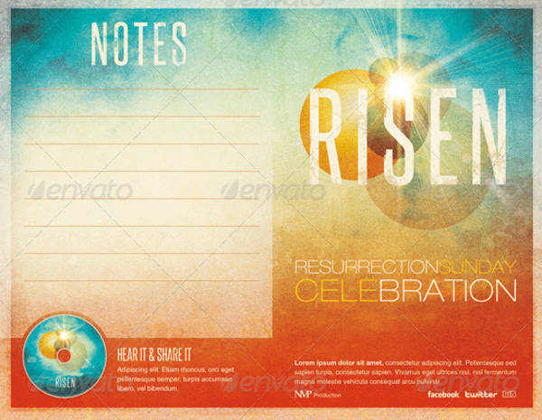 risen church bulletin template