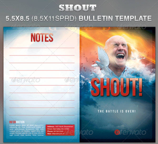 shout church bulletin template