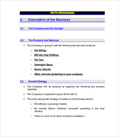 dog daycare business plan template