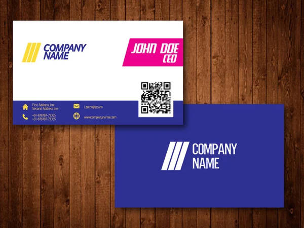 free bright creative business card