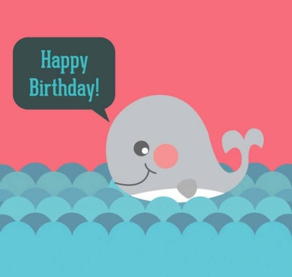 free fish animated birthday card