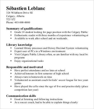 download functional resume high school student template in pdf