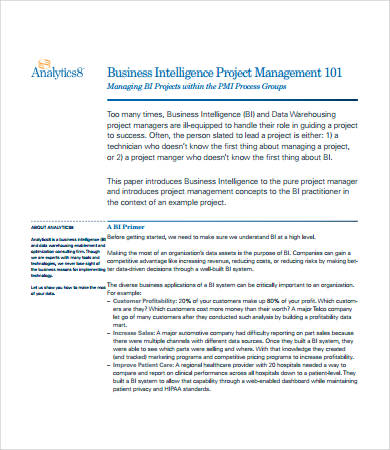 business intelligence project management