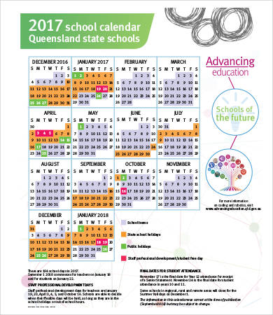 free printable school calendar template
